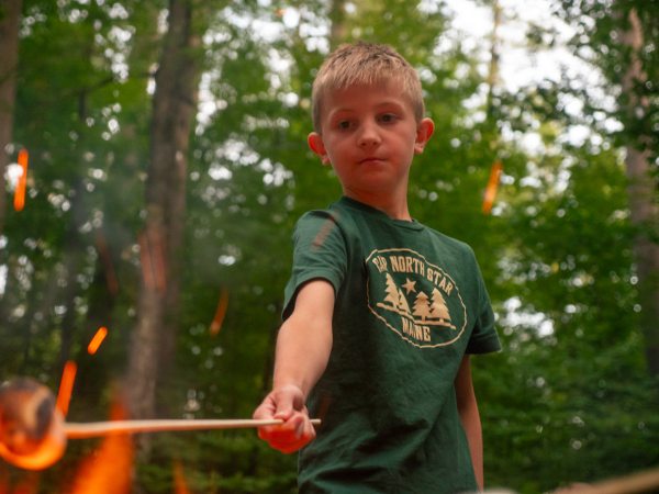 Campfires are always a favorite evening activity especially when you roast marshmallows and make s'mores.